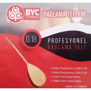 7nota BYC18 Kısa Sap Bağlama Teli Takım Profesyonel 0.18 Kısa Sap Saz Teli