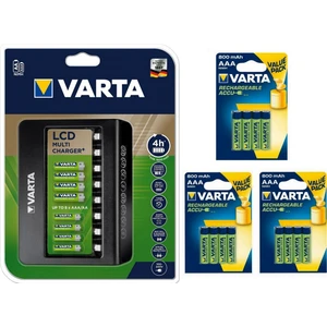 Multi Plus 8li Şarj Cihazı + 12x800 Mah Aaa Şarjlı Pil