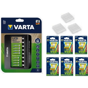 Multi 8li Şarj Cihazı + 12x2700 Mah Aa Şarjlı Pil