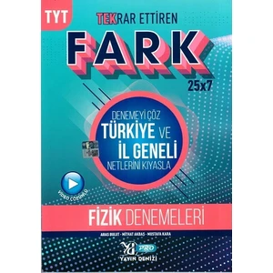 Yayın Denizi Yayınları TYT Fizik Fark 25 x 7 Tekrar Ettiren Denemeleri