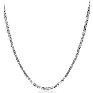 Erkek Kral Gümüş Zincir Kolye 2 mm 60 cm