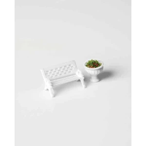 Maket Oturma Bankı ve Saksı 1/50 Ölçekli