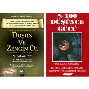 Düşün ve Zengin Ol - %100 Düşünce Gücü - 2 Kitap