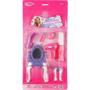 Moda Rüzgarı Makyaj Aynalı Oyuncak Güzellik Seti 7 Parça