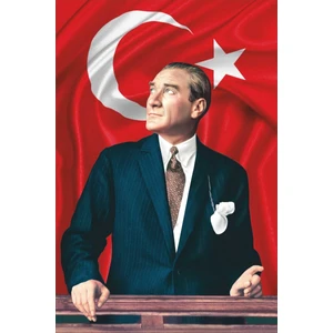 ZC Bayrak Atatürk Baskılı Türk Bayrağı Raşel Kumaş Dijital Baskı 200 x 300 cm
