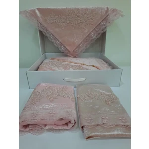 Lamazi Home Lamazihome 5 Parça Pudra Seccade Seti Bohça Çeyiz Nişan Gelin Seccade Takımı