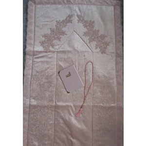 Lamazi Home Lamazihome Pudra Fransız Dantelli Kadife Seccade Çeyizlik Bohça Seti 3 Parça