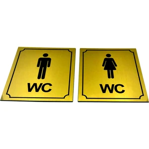 Se-Dizayn Wc Tabelası Bay Bayan Takım 2 Adet 10 cm x 12 cm Yönlendirme
