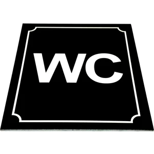 Se-Dizayn Wc Tuvalet Tabelası Siyah Yönlendirme Levhası 10 cm x 12 cm