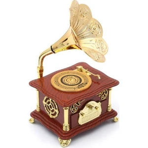 Fbz Home Gramafon Şeklinde Büyük Boy Nostaljik Müzik Kutusu