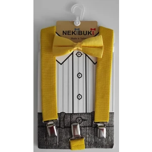 Nekibuki Erkek Çocuk Pantolon Askısı ve Papyon Takımı
