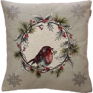 Belıeve Robin Wreath Goblen Kırlent 45*45 cm