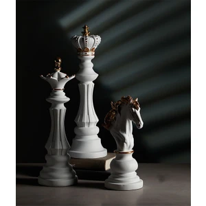 3'lü Beyaz Satranç Biblosu Şah Vezir At