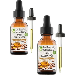 Le Sandre Organics Badem Yağı Tatlı 2 x 50 ml Soğuk Sıkım