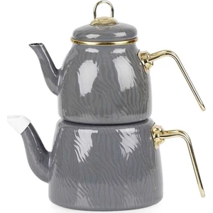 XAP-011533 Qualita Hüma Emaye Çaydanlık Gri