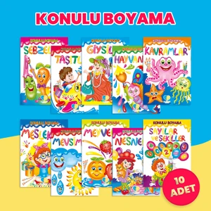 Manan Yayınları Konulu Boyama Kitapları Seti