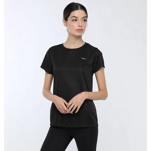 Basic Pes C Neck Siyah Kadın T-Shirt