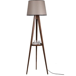 Sehbalı Tripod Ceviz Lambader Pramit 82 Abajurlu