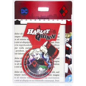 Harley Quinn Mıknatıslı Kitap Ayracı 3 Parça Kırmızı Renk Özel Kesim Tasarım