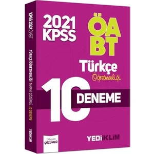 Yediiklim Yayınları 2021 ÖABT Türkçe Öğretmenliği Tamamı Çözümlü 10 Deneme