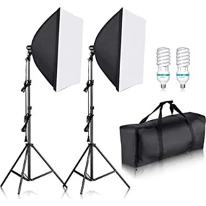 Video ve Fotoğraf 2li Softbox Seti Lambalı