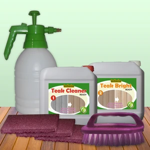 Teak / Tik Temizleme Seti (5'li) 15 - 25 m2 Aktif Köpük ile Güçlendirilmiş Formül