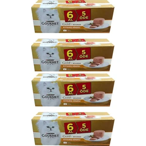 Gold 4 Kutu(24 Adet) Kıyılmış Hindili Kedi Konserve 85 gr