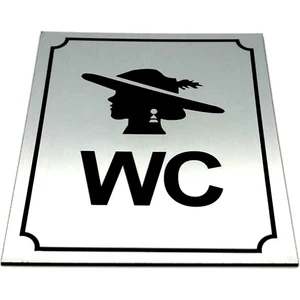 Se-Dizayn Wc Tuvalet Tabelası Bayan, Kapı Yönlendirme Levhası 10 cm x 12 cm