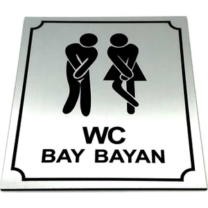 Se-Dizayn Wc Tuvalet Tabelası Bay Bayan,yönlendirme Levhası 10 cm x 12 cm