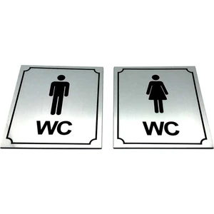 Se-Dizayn Wc Tuvalet Tabelası Bay Bayan Takım (2 Adet),10 cm x 12 cm