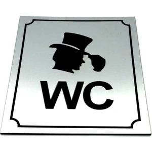Se-Dizayn Wc Tuvalet Tabelası Bay, Kapı Yönlendirme Levhası 10 cm x 12 cm