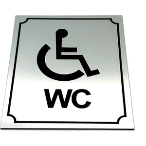 Se-Dizayn Wc Tuvalet Tabelası Engelli, Yönlendirme Levhası 10 cm x 12 cm