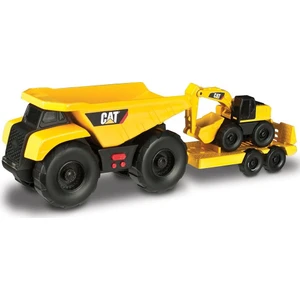 Mini Iş Makinesi Mini Römork ve Araç Seti Sesli ve Işıklı 2'li Set Model-1 34760