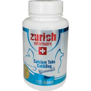 Zurich Kedi Köpek Kalsiyum Tablet 125 Adet