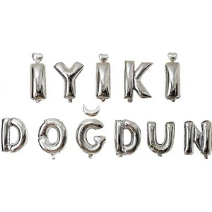 Ikm Balon Gümüş Iyiki Doğdun Folyo Balon Set