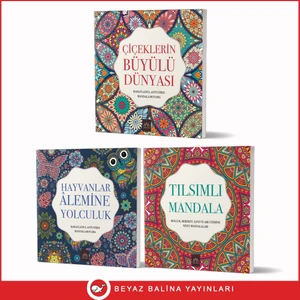 Mandala Büyükler İçin Boyama Seti - 3 Kitap)