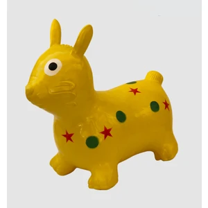 Azaklı Plastop Şişme Zıp Zıp & Jimlastik Hayvanı Tavşan + Şişirme Pompası