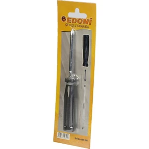 EDT890 Çift Uçlu Tornavida Yıldız+Düz Değişken Uçlu 15 cm