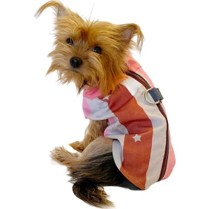 Pink Stars Su Itici Yağmurluk Köpek Yağmurluğu