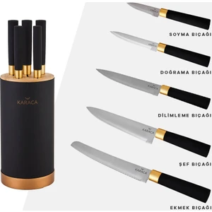 Woodland Black 6 Parça Bıçak Seti