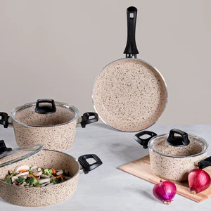 Oasis Pro 7 Parça Granit Tencere Seti Cappuccino