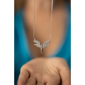 İste Senin Olsun Mikail Meleği Model Gümüş Italyan Kolye