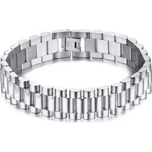 Gri 316 L Çelik Parlak ve Mat Erkek Bileklik EH89BY
