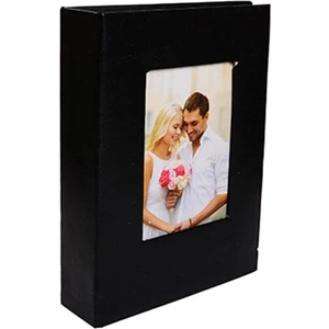 200'LÜK Deri 10x15cm Pencereli Siyah Fotoğraf Albümü