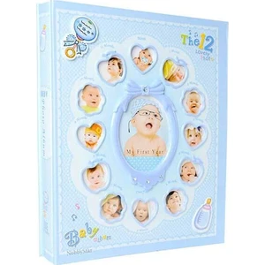 240'LIK 10x15cm Erkek Bebek Mavi Fotoğraf Albümü