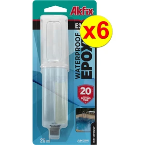 E300 Suya Dayanıklı Epoksi Yapıştırıcı Şırınga 25ML 6 Adet