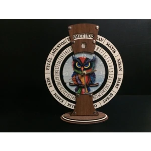 Gift Box Baykuş Sonsuz Takvimli Saat (Maya Takvimi)