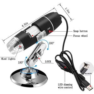 USB Dijital Mikroskop, El 40X-1000X Büyütme Endoskopu