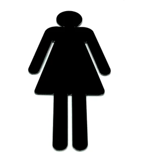 Se-Dizayn Wc Tuvalet Işareti Bayan, Kapı Yönlendirme Levhası 15 cm x 6,5 cm