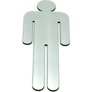 Se-Dizayn Wc Tuvalet Işareti Bay, Kapı Yönlendirme Levhası 15 cm x 5,5 cm